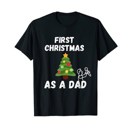 First Christmas as a father gift for new parents at Christmas T-shirt