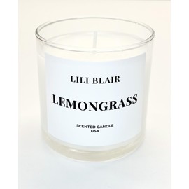 LILI BLAIR Candles | Lemon Grass | Luxury Scented Candles | Long Lasting | All - Natural Soy Wax | Highly Scented Fragrances | Hand Poured in The USA | Small-6 oz |