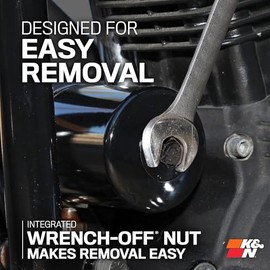 K&N Filtro de Aceite Powersports de Alto Rendimiento KN-153, Negro