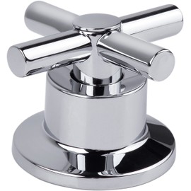 URREA MC Juego de Manerales Cruceta Grandes con Chapetón, Manerales para Regadera Acabado Cromo