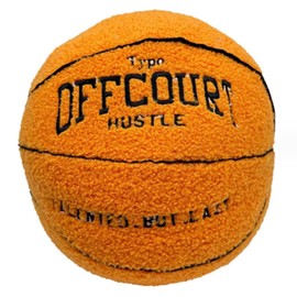 OUKEYI 9.8"/25cm Offcourt Basketball Plush Toy, Soft Basketball Plush Pillow Stuffed Basketball Plush Toy Sofa Ball Pillow Household Stuffed Ball for Fans Boys and Girls All of Age (orange)