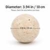 Artisanal Abode Natural Travertine Decorative Sphere, 3.94 Inch Stone Ball
