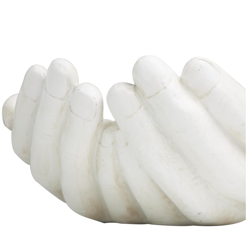 Deco 79 Polystone Hands Decorative Sculpture Open Home Decor Statue,