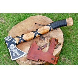 Unbranded VIKING HAND FORGED 1095 HIGH CARBON STEEL BLADE TOMAHAWK,HATCH