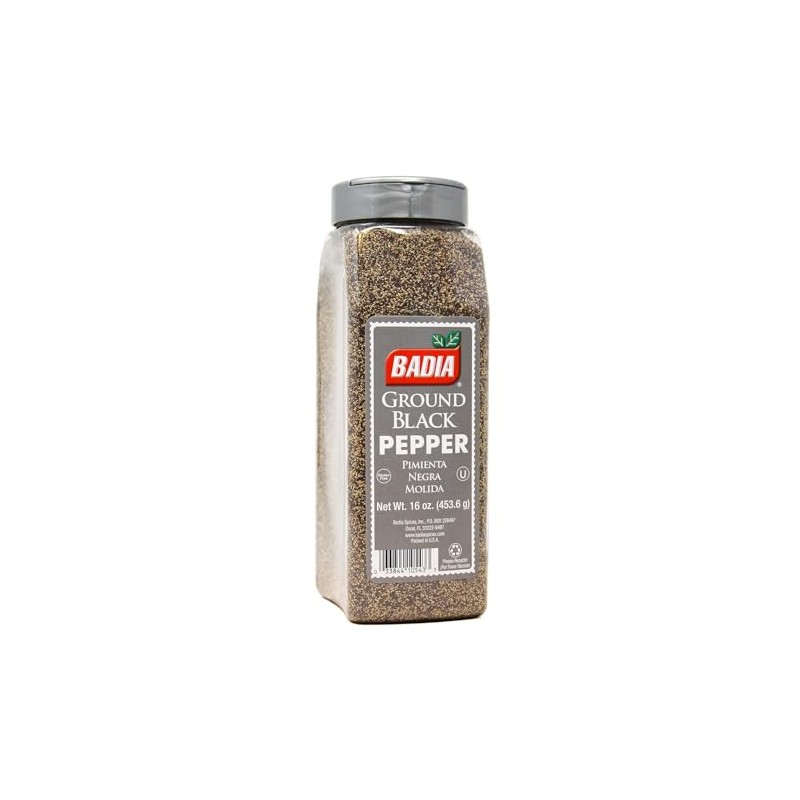 Badia Ground Black Pepper, 16 oz – Pure, Bold &