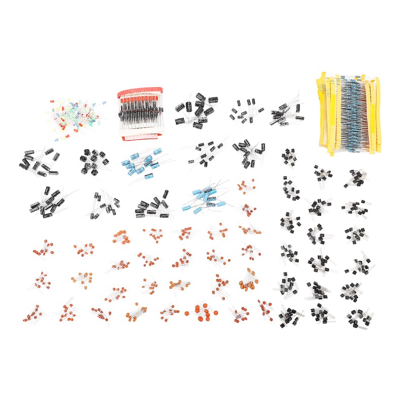 1400 Pcs Set Electronic Components Metal Film Resistor Ceramic Electrolytic