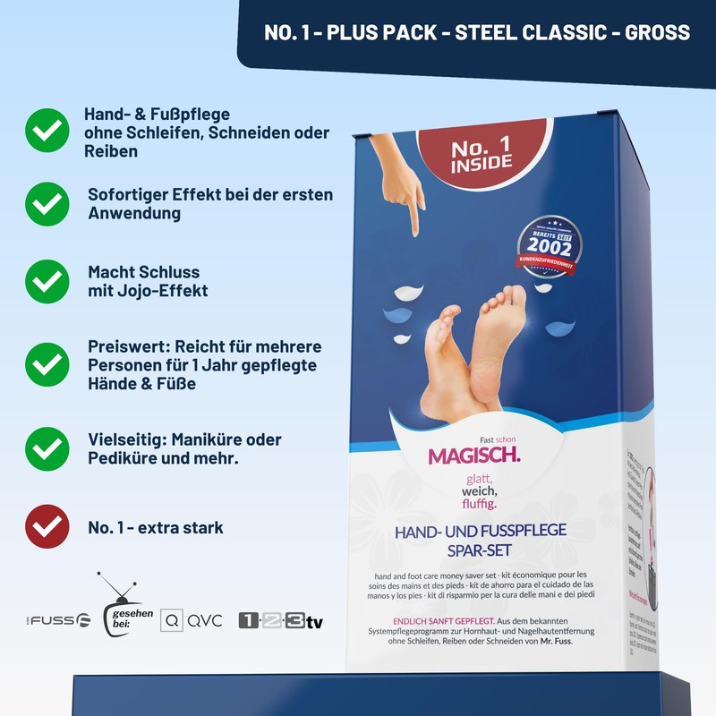 Mr. Fuss® No. 1 Plus Pack Steel Classic Foot Care