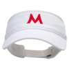 e4Hats.com Mario World Logo Embroidered Brushed Sports Visor - White