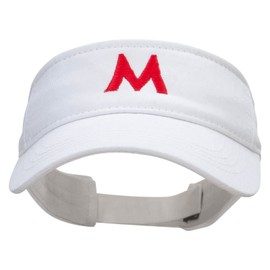 e4Hats.com Mario World Logo Embroidered Brushed Sports Visor - White OSFM