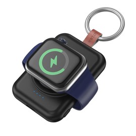 1800mAh Portable Wireless Charger for iwatch Smartwatch - USB Type C Magnetic Charging Dock with Quick-Charging Watch Wireless charger - Compact Travel Accessory - Color: Black-1800mah