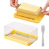 16OZ Butter Slicer Container,Stainless Steel Butter Dish with Cutter Butter