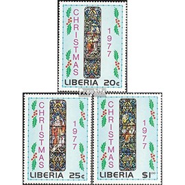 Liberia 1044-1046 (complete.issue.) fine used/cancelled 1977 christmas 77 - Church window (Stamps for collectors) Christmas