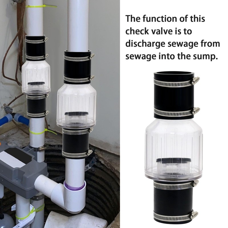 Sump Pump Check Valve 1 1/2 inch, Silent Check Valve