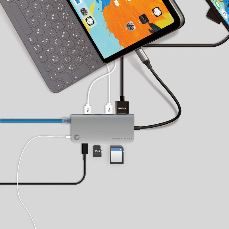 TUNEWEAR ALMIGHTY DOCK C3 Multi USB-C Hub Ethernet HDMI 4K