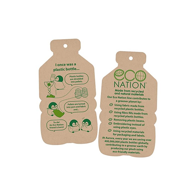 Aurora, 35052 Eco Nation Goat, 10.5In, Recycled Soft Toy, Brown