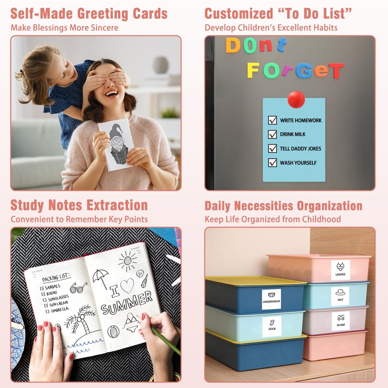 ZAKVOP mini printer, mini photo printer, portable printer inkless, inkless