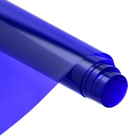 MECCANIXITY Window Film, Glass Sun Blocking, Heat Control Self Adhesive Blue Window Tint, 6.6x1.97ft for Home Office