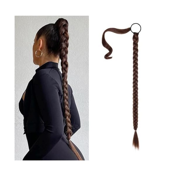 Echthaar Zopf Haarteil Zopf Pferdeschwanz Haarteiledreadlocks Extension Haarsträhnen zum Einflechten