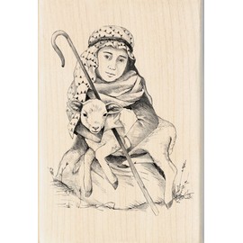 Inkadinkado Wood Stamp, Shepherd Boy