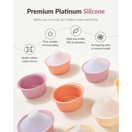 Moyuum Silicone Microwave Steamer | Made in Korea, Baby Food Maker Bowl with Lid, Egg and Vegetable Steam Cooker, Japanese Donabe Inspired Cooking Pot, Dishwasher Safe (Large, TerraCotta)