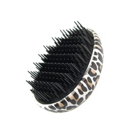 The Vintage Cosmetic Company Detangling Brush Multi-Sized Bristles Glides Through Hair Gentle Minimal Breakage Comfortable Grip Handbag Accessory Leopard Print Design