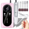Electric Nail Drill Professional: 45000RPM Rechargeable Nail File with Bits