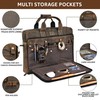LEATHER VILLAGE 16" Leather Laptop Messenger Briefcase Bag for Men-Leather