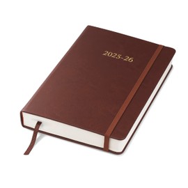 Wykeham's Mid-Year Executive Journal – 2025-26 Day Per Page Diary and Planner – Personalisation Available (Conker, A5)