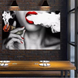 DaraBaby Lienzo Cuadro Decorativo Foto Chica Fashión Sala Cuarto
