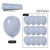 PartyWoo Dusty Blue Balloons 50 pcs 12 Inch Light Grey