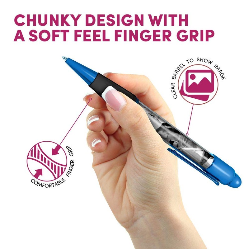 1 x Blue Ballpoint Pen (Black Ink) - Vintage Spitfire