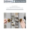 SORWDUERM 2 Pack Crystal Knobs Antique Brass Door Knob Interior