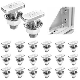 Pack of 20 Hammer Head Screws M8 x 20 mm A2-70 Greenhouse Screws Stainless Steel with Flange Nuts Corrosion Resistant and Weatherproof Perfect for PV Solar Mounting Rails, Greenhouses and Aluminium