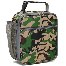 FlowFly Lonchera para niños, bolsa suave aislada, mini enfriador de vuelta a la escuela, kit de bolsa térmica para comida para niñas, niños, bosque