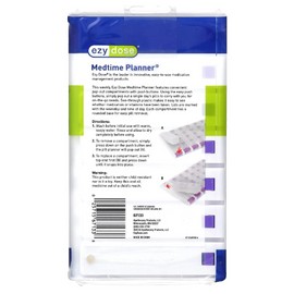 Weekly 4X/Day with Push Button Pop-Outs Medtime Planner, Purple, 1 Count