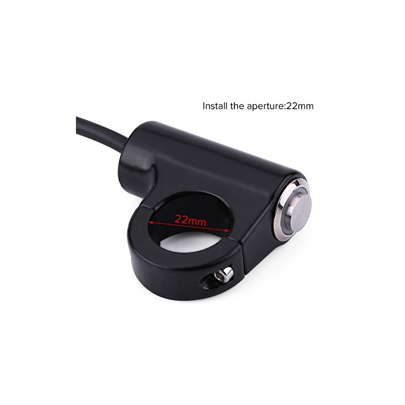 Keenso Motorcycle Handlebar Switch, 7/8 Inch 22 mm Waterproof Aluminium