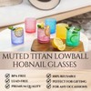 Khen Plastic Hobnail Drinking Glasses Set of 6 Bright Tones