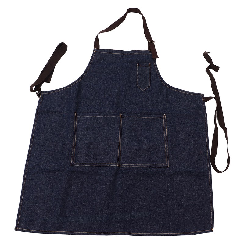 Denim Apron Abrasion Resistant Washable Chef Apron Adjustable Stylish Kitchen