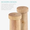 Navaris Salt and Pepper Mill Set - Adjustable Rubber Wood