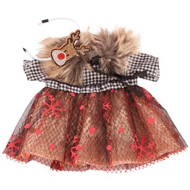 Götz 3403238 Baby Doll Combination X-Mas In Style - Doll Clothing Size S - 3-Piece Clothing and Accessory Set for Baby Dolls from 30 - 33 cm