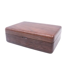 Shiwaki 4.7"x3.1"x1.6" Black Walnut Solid Wood Small Jewelry Storage Box Case For Rings Stud Earrings Necklace Cufflinks
