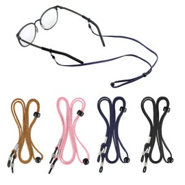 JRSHIRLEYLTD 4 Pieces Glasses Strap, Adjustable Sunglasses Strap, Universal Glasses Chain, Non-Slip Glasses Straps for Men, Women (4 Colors), multicoloured