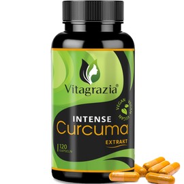 Vitagrazia® Turmeric Extract Capsules - Daily 1 Curcuma Capsule for Approx. 10,000 mg Turmeric - 95% High Dose with Organic Turmeric and Piperine - 120 Turmeric Capsules