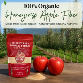 Sauk Farm LLC Honeycrisp Apple Fiber, Certified Organic, Vegan, 8 Ounce