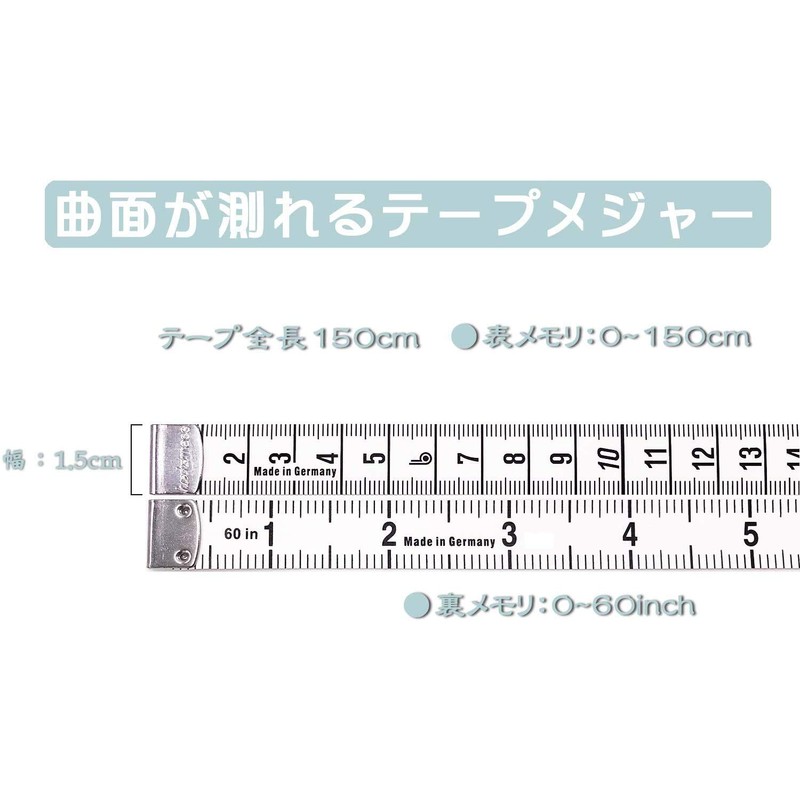 FEELCAT Tape Measure, Automatic Winding Tape, 150cm/60 inch, Double-Sided, Tape