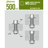 500 Pcs M5 Nuts and Bolts, Hex Socket Head Cap