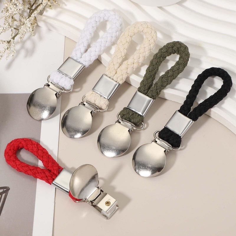 sourcing map 6 Pcs Tea Towel Clips with Cotton Loop