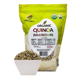 McCabe Organic Multicolor Quinoa - Multicolor Quinoa Organic | Rich with Fiber & Minerals | USDA and CCOF Certified | Packed in USA | 2Lbs