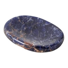 Sodalite Worry Stone – Natural Thumb Palm Stone for Mental Clarity, Focus & Emotional Balance – Pocket Crystal for Meditation & Calm