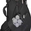 Yeanifeana 2-Pack Black Nylon Mesh Golf Ball Bags with Drawstring